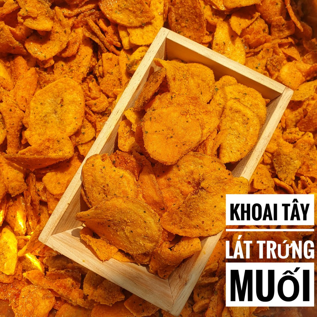 Khoai tây lát lắc trứng muối / Các loại bánh ăn vặt