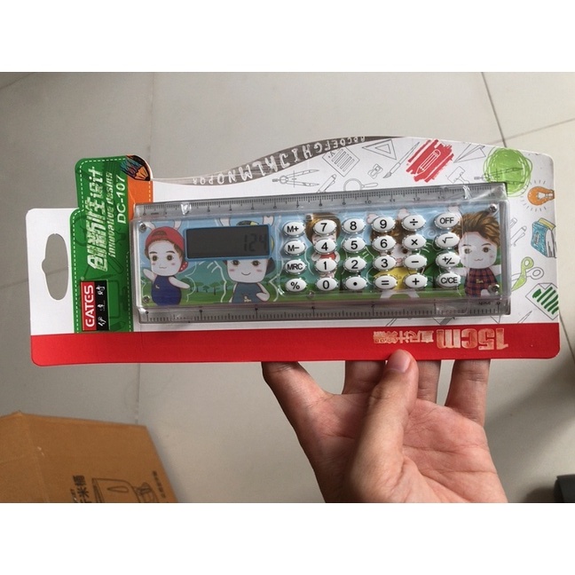 THƯỚC KẺ KÈM MÁY TÍNH- vừa là thước kẻ-vừa là máy tính tay tiện dụng