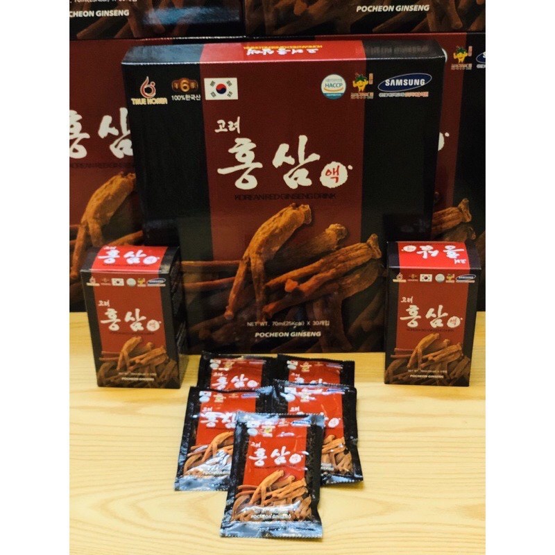 [ QUÀ TẶNG ] NƯỚC HỒNG SÂM 6 NĂM TUỔI KOREAN RED GINSENG DRINK POCHEON (70ML * 30 GÓI)