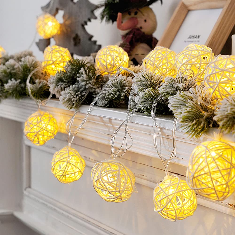 5 mét 20 đèn Đèn LED dây mây Đèn 220v 8 mẫu nhấp nháy Đèn LED dây trang trí bầu trời đầy sao đèn lồng đèn nhỏ đèn dây phòng ngủ Đèn mây