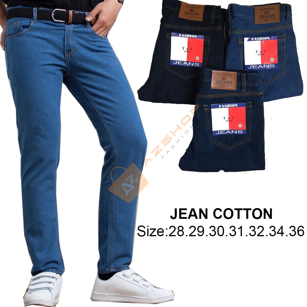 Quần jean nam j112 ông suông (xanh nhạt, đậm, đen)