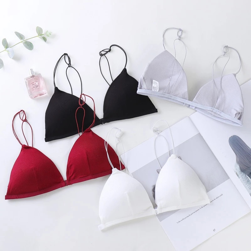 Áo lót hở lưng mặt tam giác có khóa trước phong cách pháp xinh đẹp thích hợp cho nữ