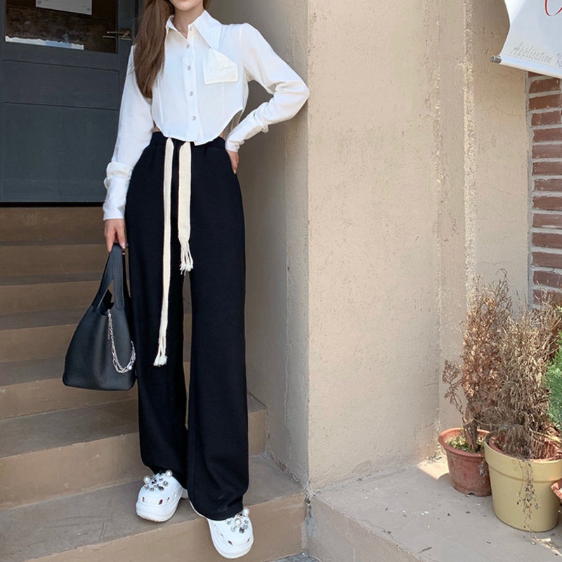 NRVP Quần thể thao ống rộng lưng cao thời trang cho nữ 2021