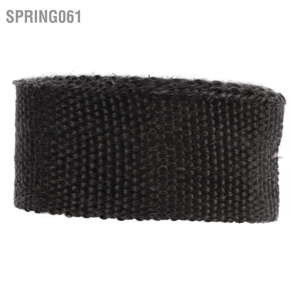 Spring061 Black Exhaust Heat Wrap Roll for Motorcycle Fiberglass Shield Tape Car