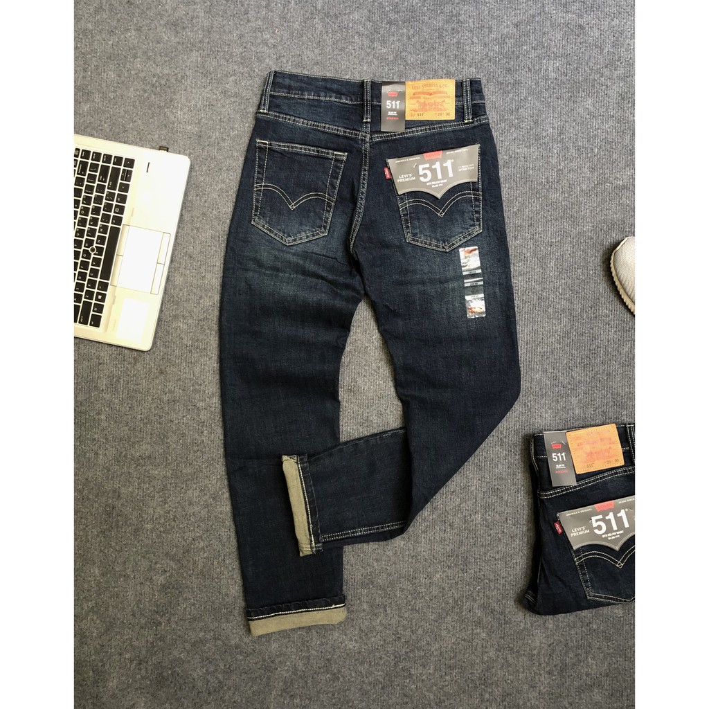 Quần Jeans Levis 511 cambodia-T06 (Form Slim strecth, Dáng đứng, Ống 17,5-20 cm, Chất vải co giãn, thoáng mát)