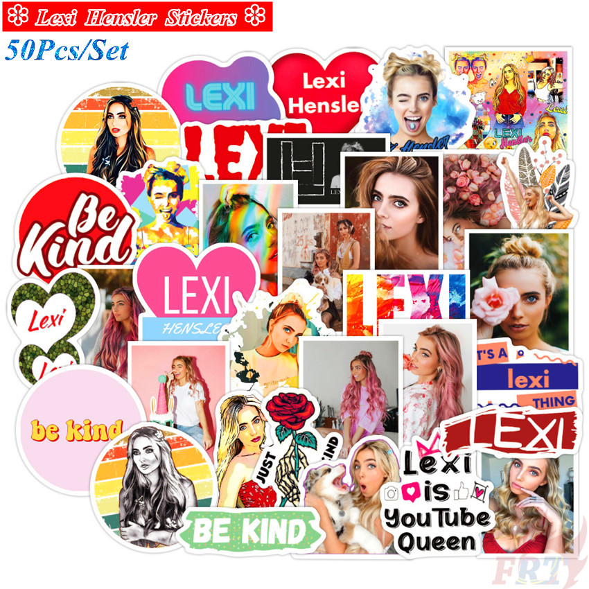 ❉ Lexi Hensler - Tik Tok YouTube Queen Stickers ❉ 50Pcs/Set Internet Celebrity Waterproof DIY Decals Doodle Stickers