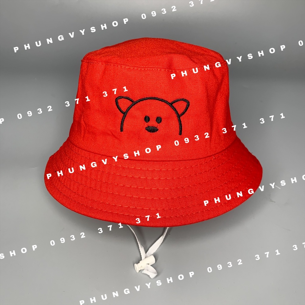 Bé trên 2-5 tuổi/Vòng đầu 52cm- Nón tai bèo giá rẻ Thêu khung Gấu- Mũ trẻ em