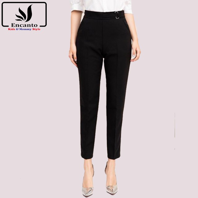Quần tây nữ dáng baggy ống đứng vải cao cấp chống nhăn phù hợp đi làm đi học Encanto