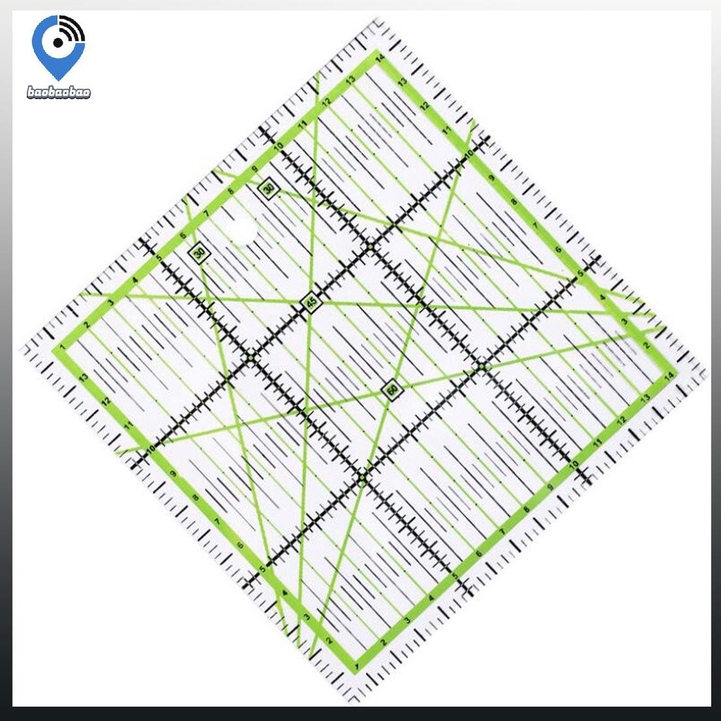 Thước Đo Góc Vuông Bằng Nhựa Acrylic Hai Cách Dùng Cho Vẽ Tranh Thủ Công