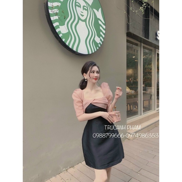 Đầm Nữ Trễ Vai Tay Phồng Cho Nữ Dự Tiệc