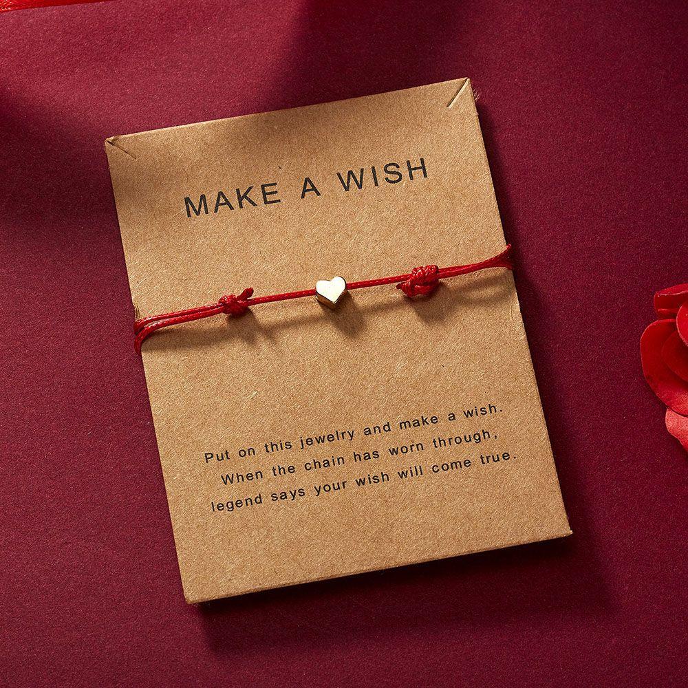 Vòng Đeo Tay Sskjk Mặt Thẻ Giấy Hình Trái Tim Có Thể Điều Chỉnh K