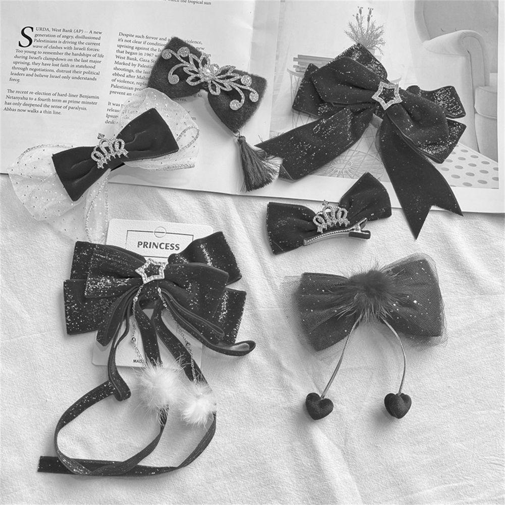 Kẹp Tóc Nơ Ruy Băng Nhung Đỏ Mừng Năm Mới