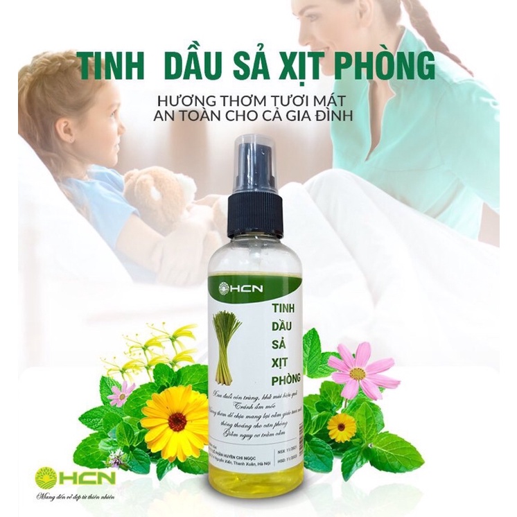 ( Hàng cao cấp) Tinh dầu Sả HCN 100ml Xịt Thơm phòng , đuổi muỗi côn trùng