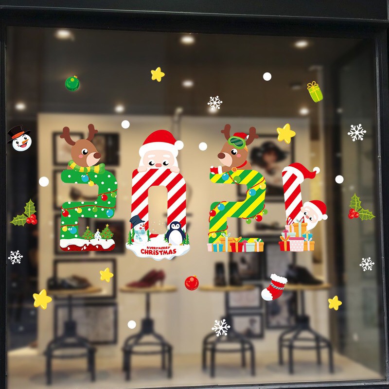 Decal dán tường NOEL - Mẫu 2021 mới 02
