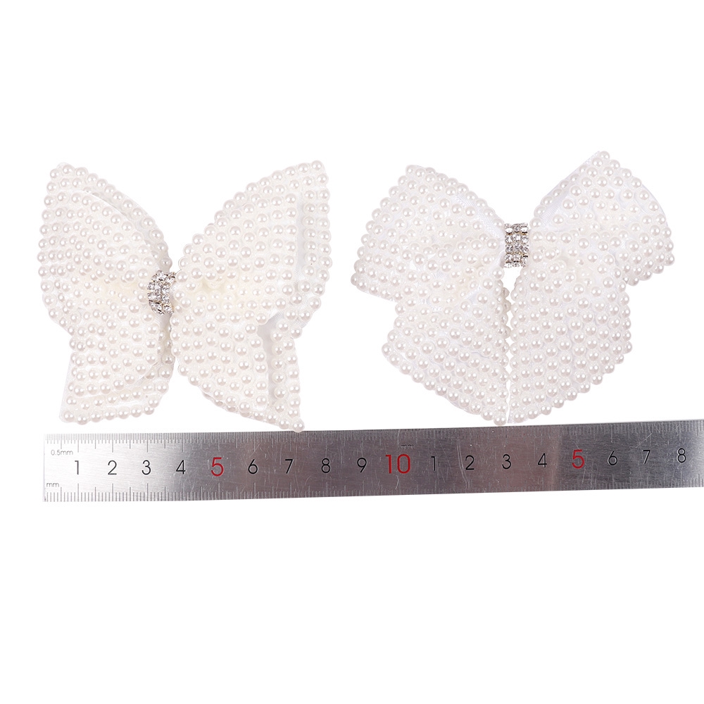 Kẹp tóc hình nơ / hoa đính ngọc trai giả dễ thương dành cho bé gái