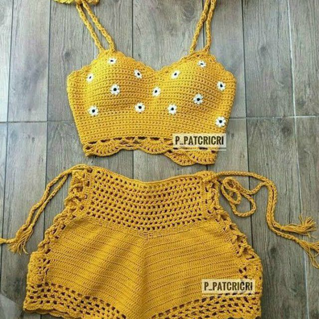 Set bikini len móc
