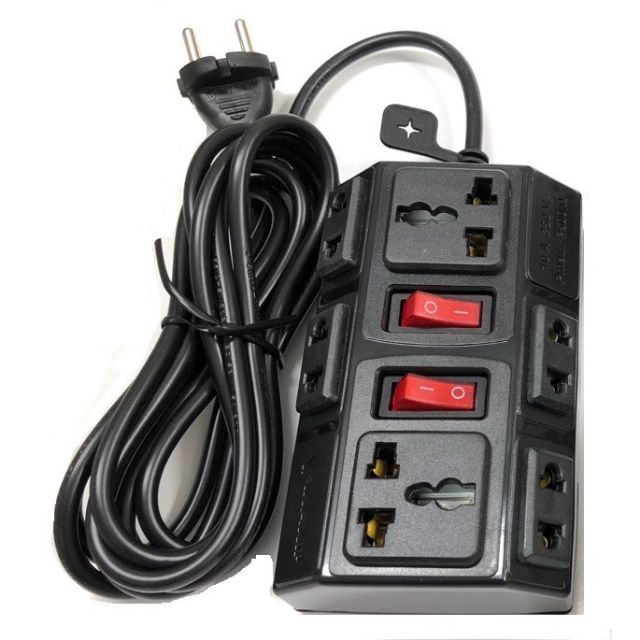 Ổ Cắm 6 Ngả Đa Năng Liền Dây 5m Kiểu 2 10A/250V- Vinakip