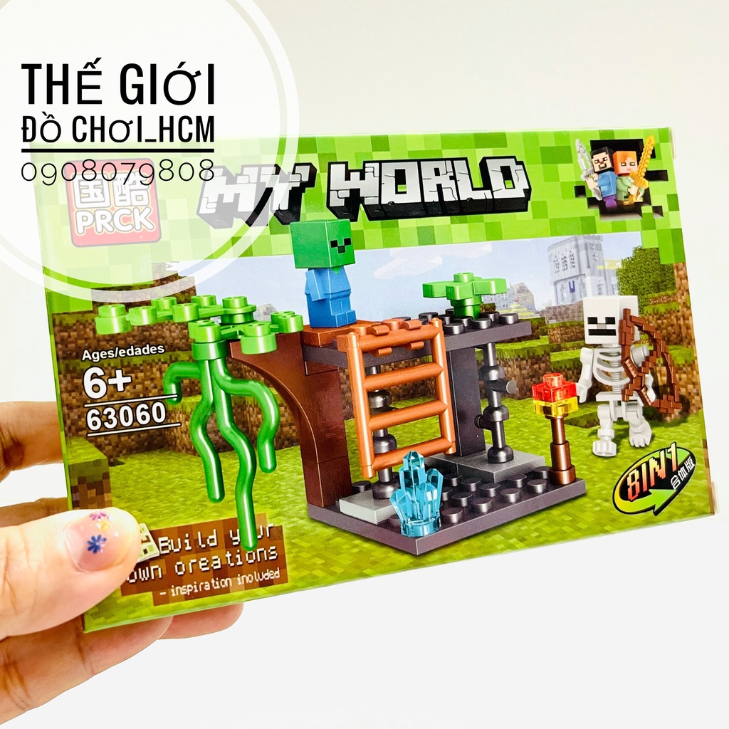 [NHIỀU MẪU] Hộp lego lắp ráp ghép hình nhân vật My Word/ Ninjutsu giúp bé sáng tạo, thông minh