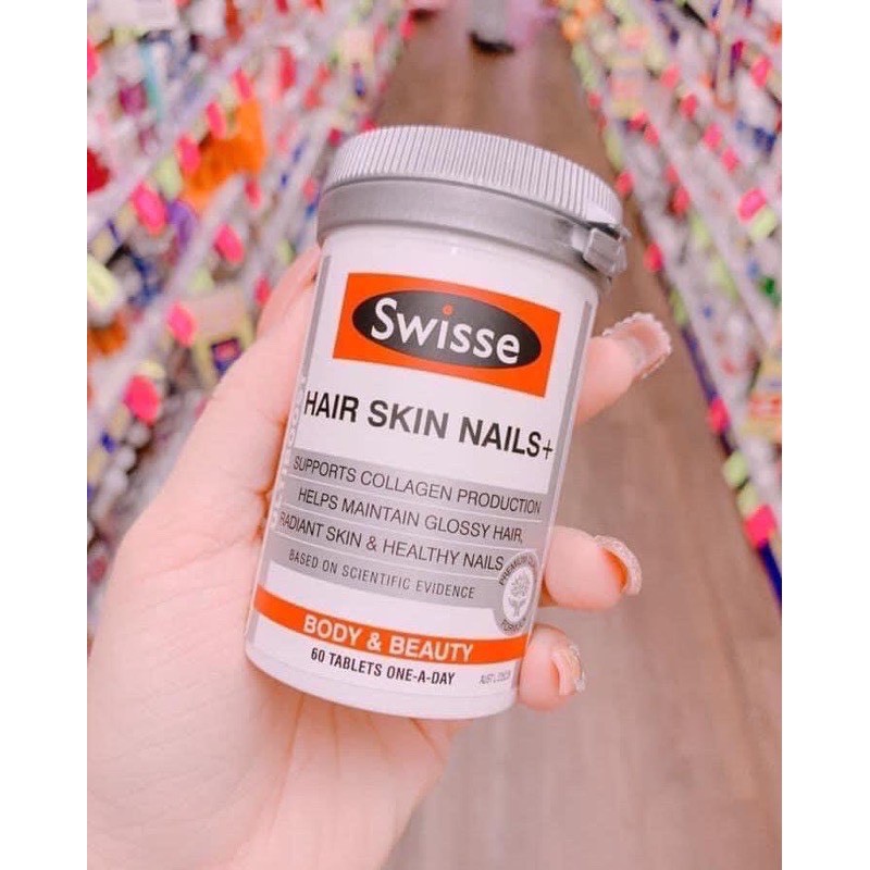 Viên uống móng tóc da swisse hair skin nails úc lọ 60 viên, 100 viên