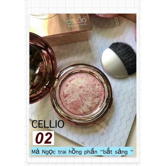 Phấn Má Hồng Cellio Shining Face Ngọc Trai Hàn Quốc