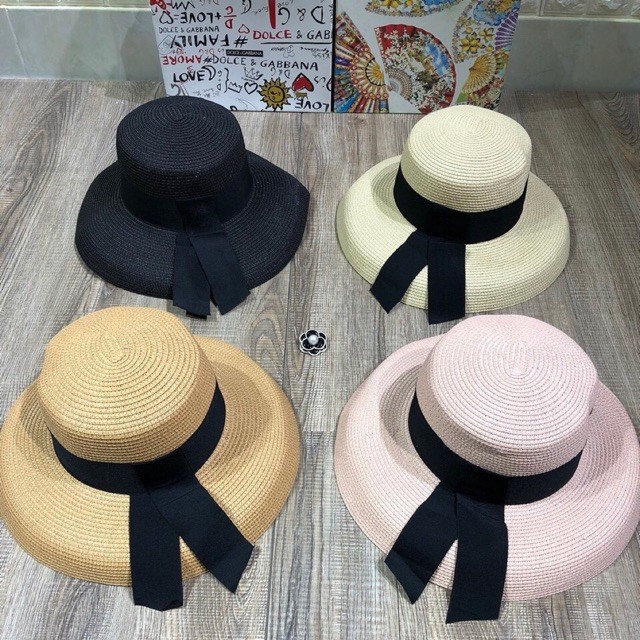 Mũ Cói Chuông Vintage Chất Cói Cao Cấp Nhiều Màu Hot Trend Vòng Đầu 55-56cm