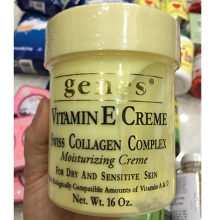 Kem Dưỡng Da #Genes #VitaminE Swiss Collagen Complex Moisturising Creme (16oz) - hàng từ Mỹ