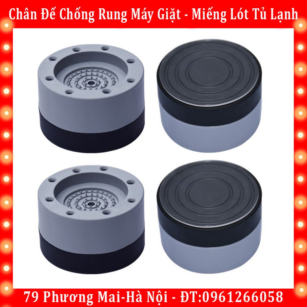 Bộ 4 Đế Cao Su Kê Chân Máy Giặt Chống Rung Lắc, Chống Ồn - Cao Cấp