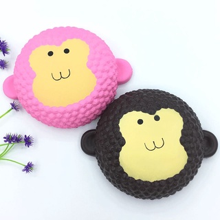 Đồ chơi Squishy bóp mềm Mặt Khỉ Bánh Kem
