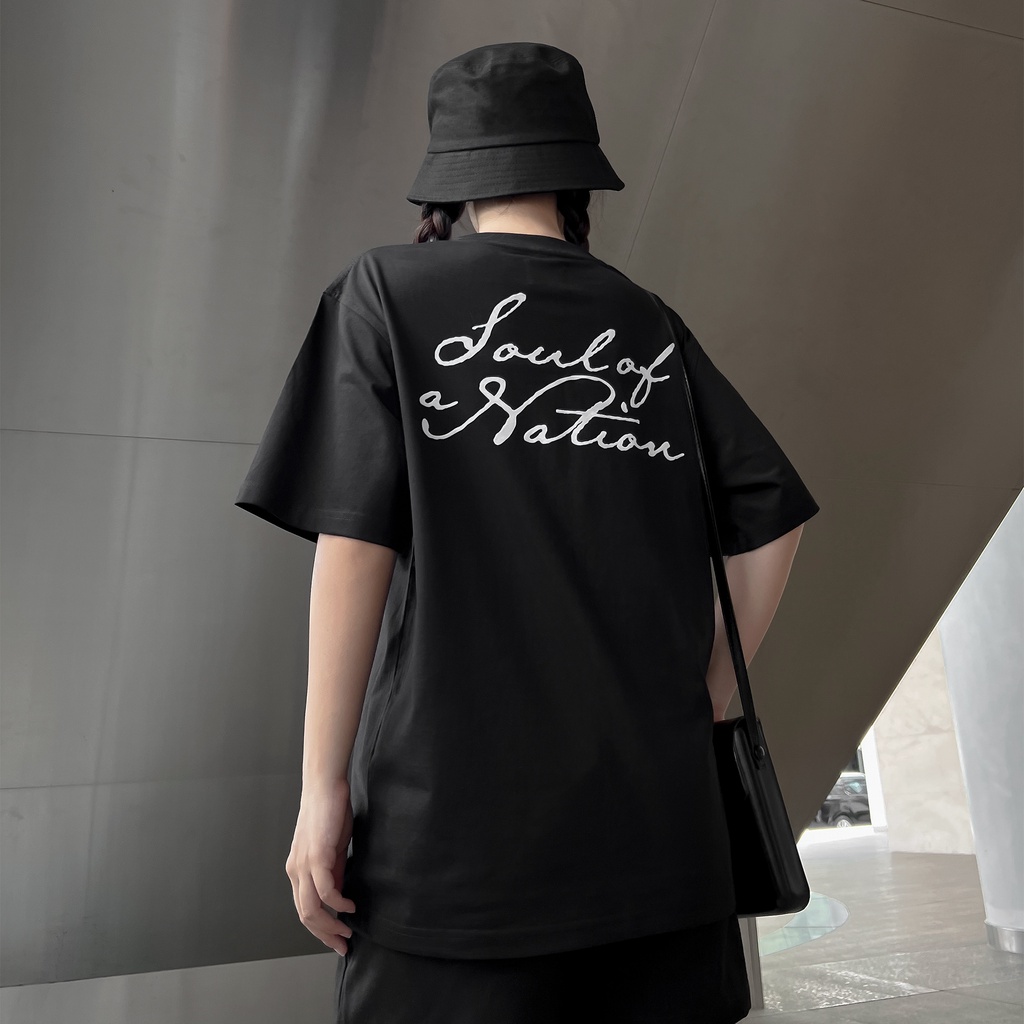 Áo thun unisex in logo Soul of a Nation Vải Nhung CAO CẤP form basic 100% cotton vải dày, không xù lông SOUL OF A NATION