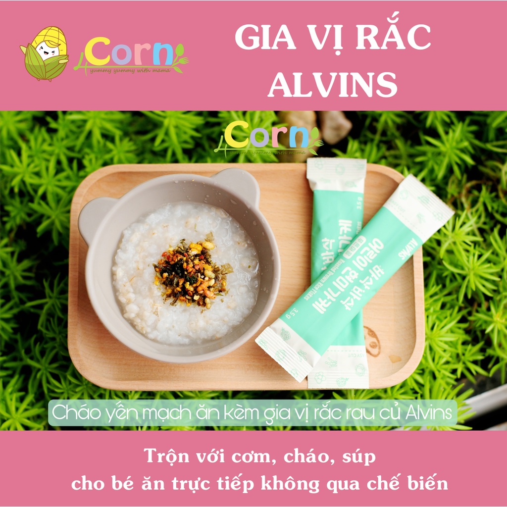 Gia vị rắc cơm hữu cơ Alvins - Cho bé 15m+