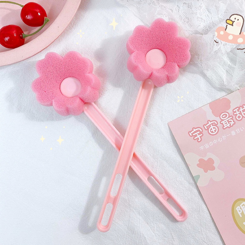 Cọ Vệ Sinh Bình Sữa Bằng Bọt Biển Cán Dài Thiết Kế Dễ Thương Tiện Dụng