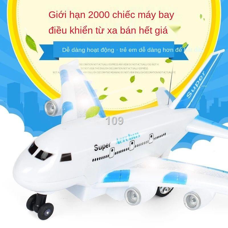 AMáy bay điều khiển từ xa không dây lớn dành cho trẻ em sạc hai chiều mô hình chở khách hàng bốn kênh với ánh sáng và âm