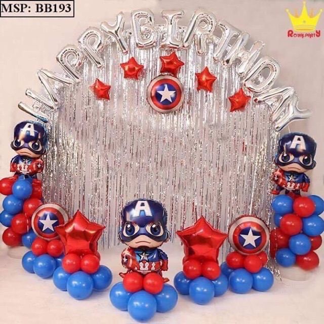 set sinh nhật siêu nhân cho bé trai