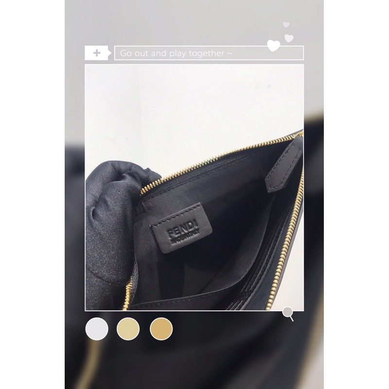 Túi ví, túi Clutch da thật cao cấp của Fendi FD  thiết kế da trơn tinh tế