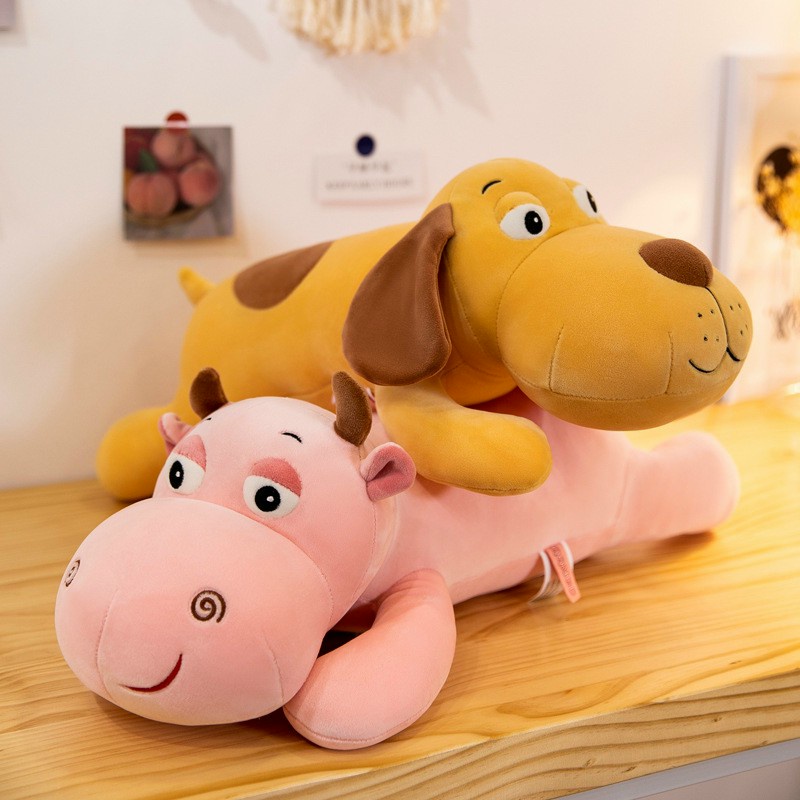 Gấu Bông Chó Mũi Tim, Khủng Long Tim, Trâu Tim size 75cm/1m2- Hàng Cao cấp Siêu Mềm Mịn