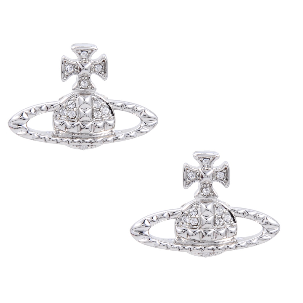 VIVIENNE WESTW00D rivet series light luxury punk rock earrings banquet