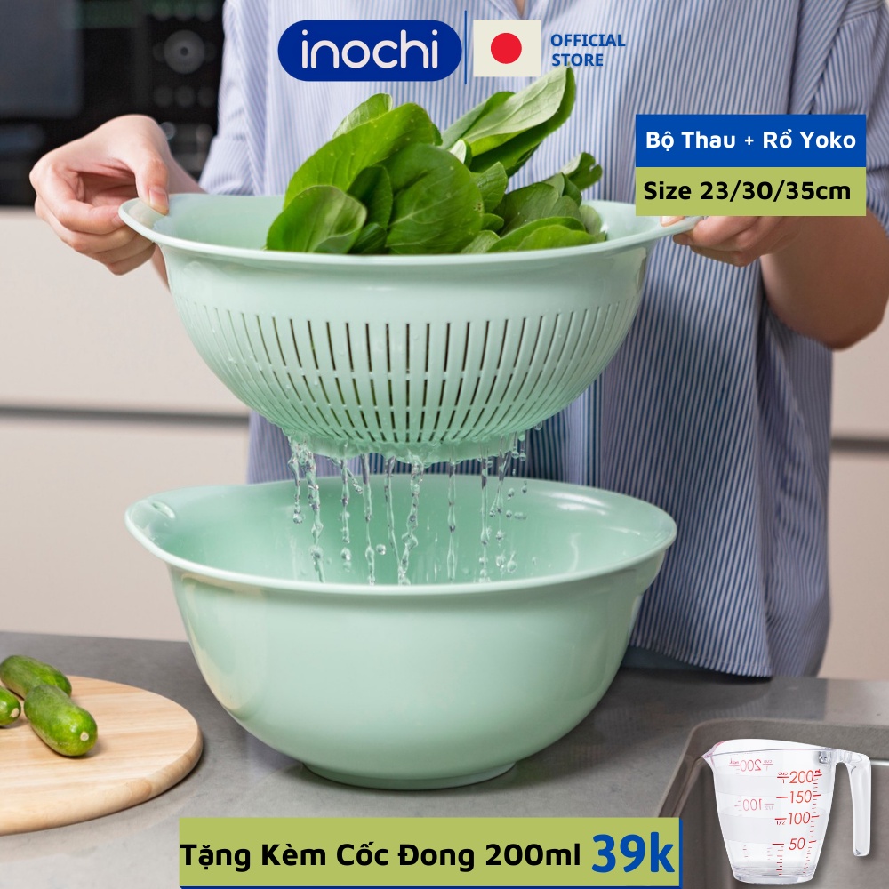 Bộ thau rổ cao cấp nhựa inochi