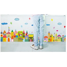 Decal trang trí thành phố sắc màu