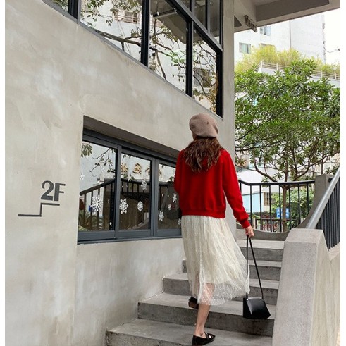 Chân váy ulzzang chấm bi 40-90kg