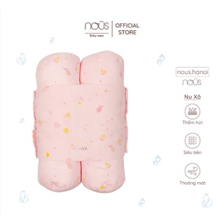 Gối chặn nous dùng cho bé sơ sinh ngủ ngon sâu giấc - 2 màu xanh - hồng