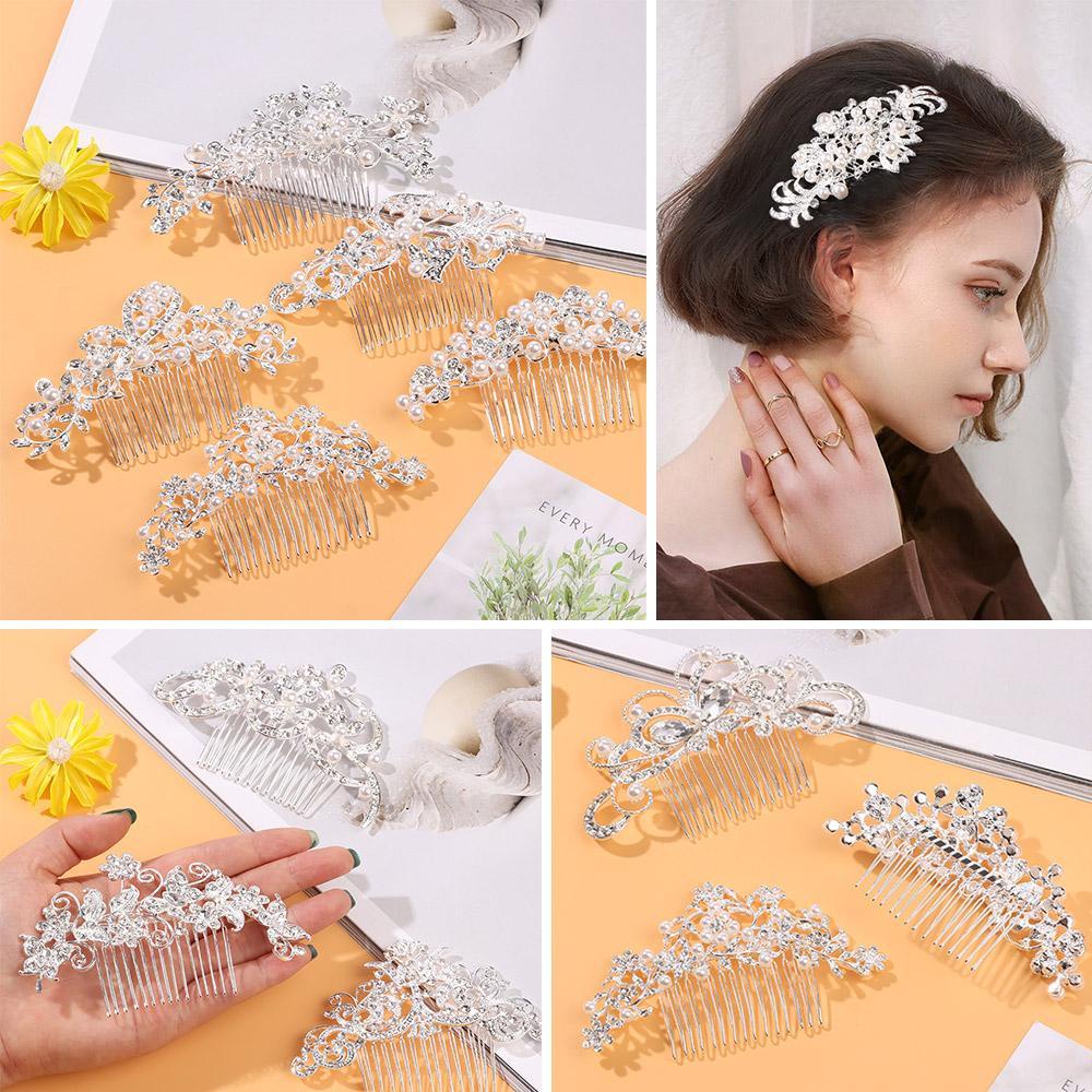 Lược Cài Tóc Đính Hoa Trang Sức Cho Cô Dâu OSIER1 OSIER1|Phụ Kiện Trang Trí Tóc Xinh Xắn Chất Lượng