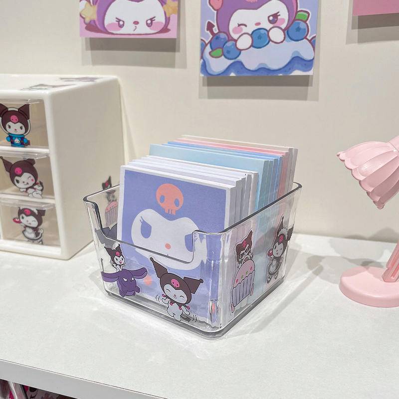 ⭐ iLado ⭐ kệ văn phòng phẩm để bàn tủ nhựa ghép túi trong dễ thương In Họa Tiết Hoạt Hình hộp văn phòng phẩm suốt kệ sổ tay tủ mini tủ để bàn chất lượng cao cất gọn gàng In Họa Tiết Hoạt Hình