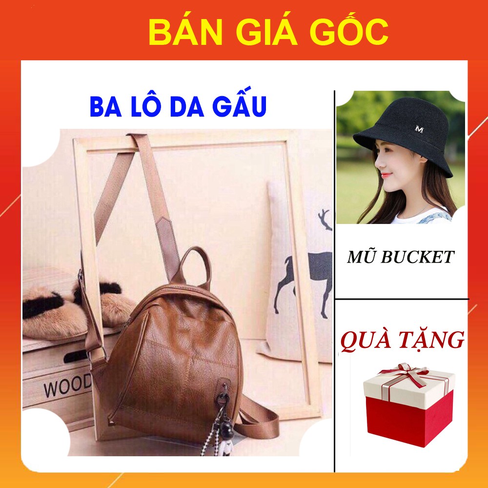Mũ Bucket Siêu Xinh GIÁ SỈ Balo Mini Ulzzang Đi Chơi Có Gấu Hàn Quốc