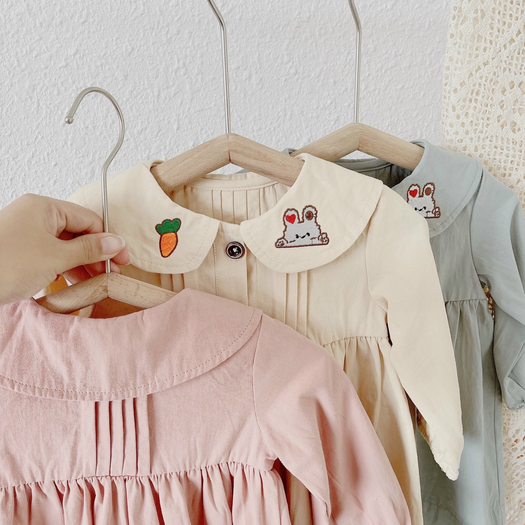 Áo khoác kaki dáng váy cho bé gái 1-5 tuổi (Mã 025)