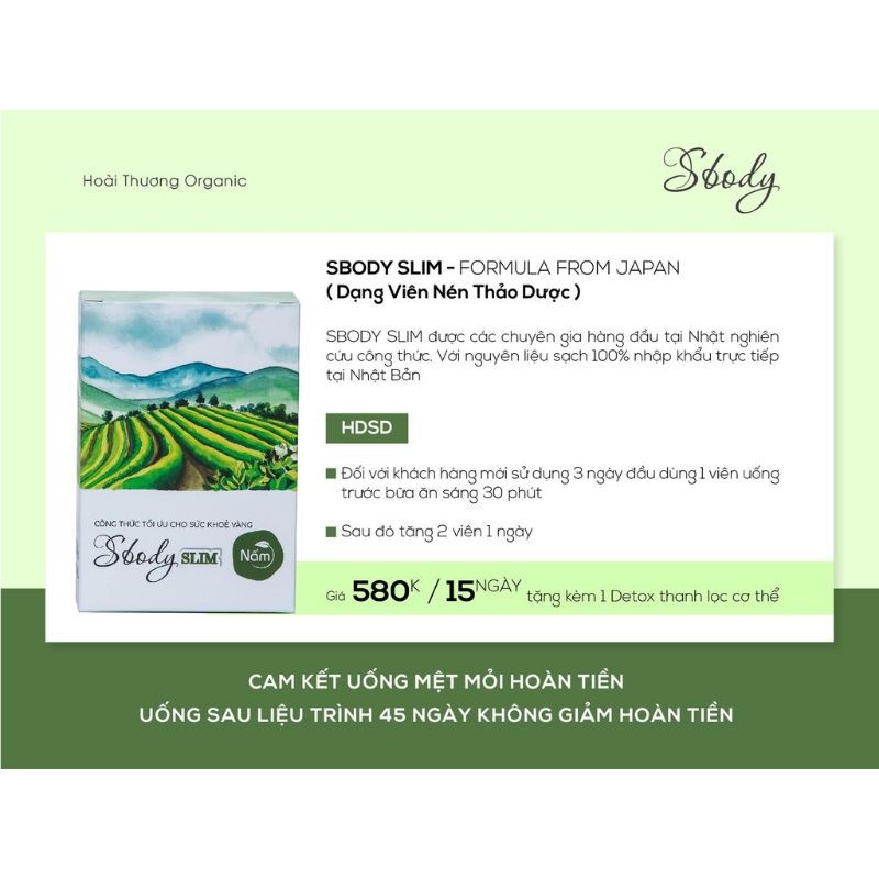 Giảm cân Nấm Sbody Slim + tặng quà (Chính hãng 100%)