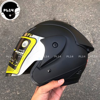 Mũ Bảo Hiểm 3 4 Asia MT-115 Kính Tráng Bạc