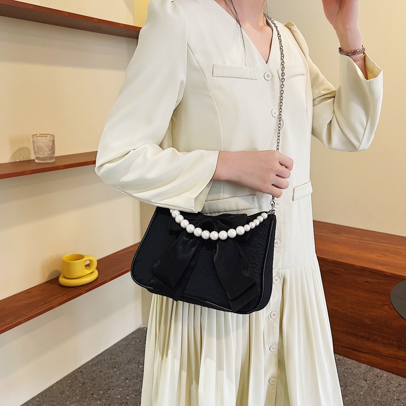 Túi đeo vai IELGY đính ngọc trai nhân tạo nhỏ xinh thời trang cho nữ