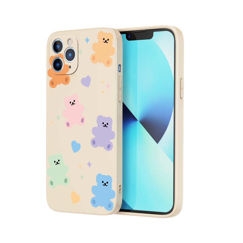 Ốp lưng iphone Ốp điện thoại SUNTAIHO silicon in hình sáu chú gấu con cho iPhone 13 12 11 Pro Max X XR XS Max 7 8 Plus 12mini 13mini