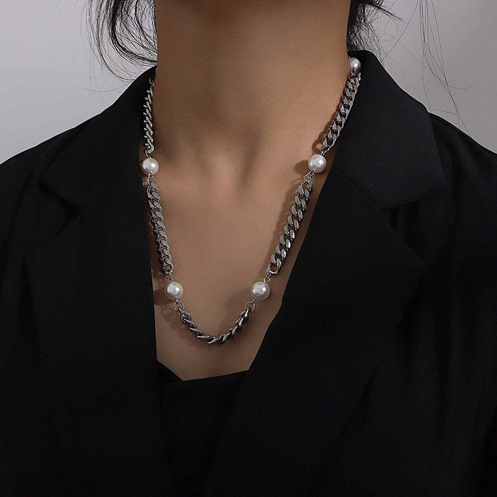 Vòng cổ Hợp Kim Dày Phong Cách Hip Hop Âu Mỹ Cá Tính Cho Nam