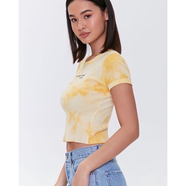 Áo thun loan màu F21 crop top